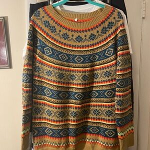 Cozy Multicolor Patterned Sweater